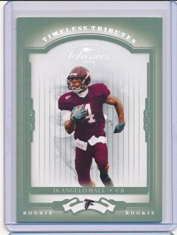    DeAngelo Hall 2004 Donruss Classics Timeless Tributes Green RC /50