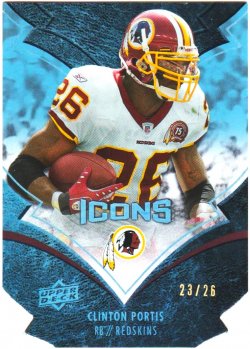    2008 Blue Die Cut Portis /26