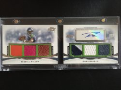 2012 Topps Topps Prime Autographed Relics Level 1 #PIRW Russell Wilson