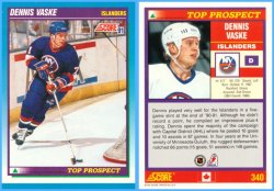 1991-92 Score Canadian English Dennis Vaske Top Prospect