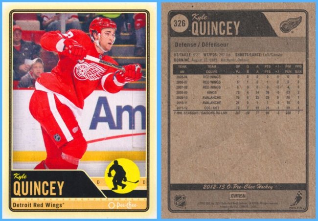 Kyle Quincey | Hockey Card Database Wiki | Fandom