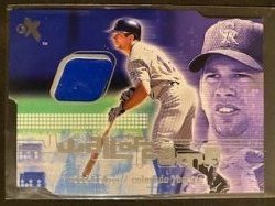 2001 Fleer e-x todd helton wall of fame relic