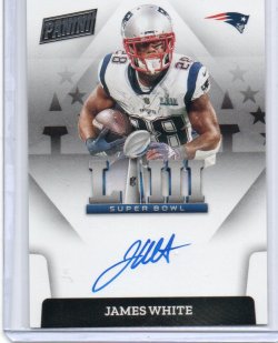 2023 Panini Super Bowl Signatures Autographs James White LIII Paper