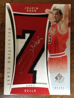 2007 Upper Deck SP Authentic Joakim Noah Recruiting Class Patch Auto /75