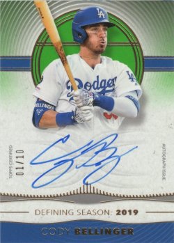    Cody Bellinger 2021 Topps Definitive Collection Defining Seasons Autograph Collection Green