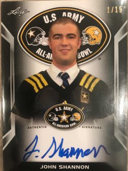 2016 Leaf US Army AA Bowl John Shannon  ATA-JS2 1/15