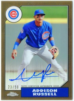 2017 Topps Chrome 1987 Autographs Addison Russell