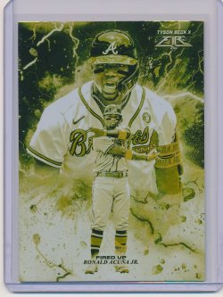    Ronald Acuna 2022 Topps Fire Fired Up Gold Minted