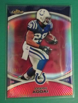 2010 Topps Finest Joseph Addai Red Refractor