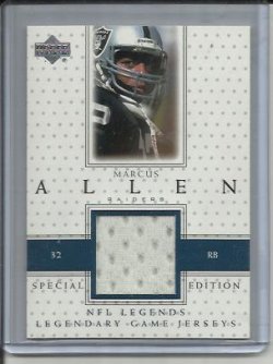 2000  Upper Deck Legends Legendary Game Jerseys #LJ-MA Marcus Allen