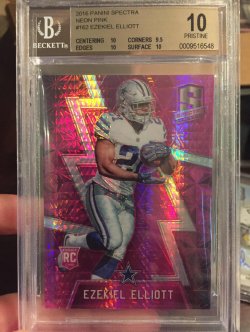 2016 Panini Spectra Ezekiel Elliott RC Neon Pink/10