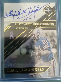 2022 Panini limited billy white shoes johnson