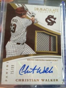 2014 Panini Immaculate Baseball Christian Walker Patch Autograph