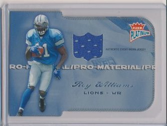    Roy Williams 2004 Fleer Platinum Pro Materials Jerseys Die Cut /99