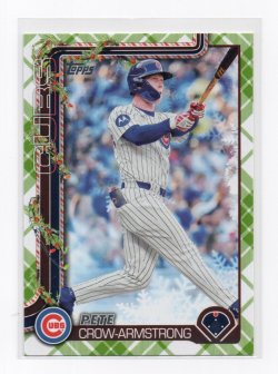 2025 Topps Topps Holiday Green Plaid Pete Crow-Armstrong