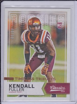    Kendall Fuller 2016 Classics Timeless Tributes Bronze RC /99
