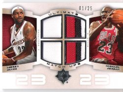 2007 Upper Deck Ultimate LeBron James & Michael Jordan Matchups Dual Patches