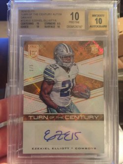 2016 Panini Elite Ezekiel Elliott Turn of the Century RC Orange Auto/5