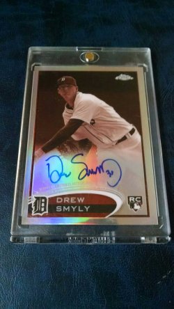 2012 Topps chrome  Drew Smyly sepia auto