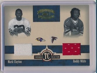    Roddy White and Mark Clayton 2005 Throwback Threads Throwback Collection Material /150