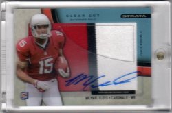 2012 Topps Strata Michael Floyd Blue Clear Cut