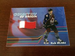 2001 In The Game BAP Memorabilia Rob Blake Country of Origin