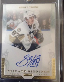 2011 Panini Private signings Sidney Crosby white jersey