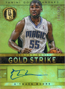 2012-13 Panini Gold Standard ETwaun Moore Gold Strike Auto