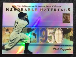 2002 Topps Tribute Memorable Materials Phil Rizzuto Bat