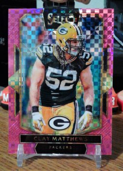 2016 Panini Select Pink X-Fractor Clay Matthews
