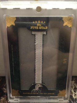 2010 Topps Five Star  Darrelle Revis Game Used 1/1 Letter "I"
