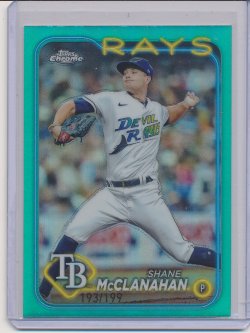    Shane McClanahan 2024 Topps Chrome Aqua Refractor /199
