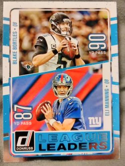 2016 Donruss Football Blake Bortles Eli Manning League Leaders