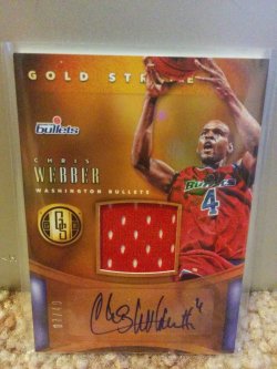 2015-16 Panini Gold Standard Chris Webber Gold Strike Jsy/AU #07/40