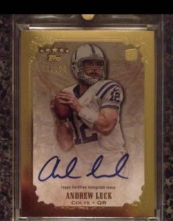 2012 Topps 5 star Andrew luck rookie auto