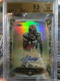 2014 Topps Chrome Davante Adams Rookie Autograph Camo Refractor