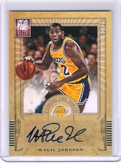 2012 Panini Elite Magic Johnson & Steve Nash Passing the Torch Dual Auto Side A