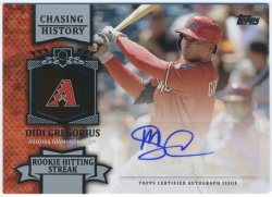2013 Topps Update Chasing History Autographs Didi Gregorius