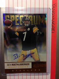 2012 Panini Absolute  Ben Roethlisberger spectrum auto