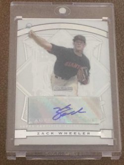 2009 Topps Bowman Sterling Zack Wheeler Bowman Reflections Auto