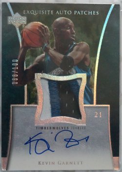  Upper Deck Exquisite Kevin Garnett Auto Patches