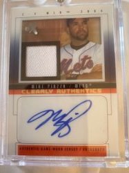 2004 Fleer ex  clearly authentis auto mike piazza