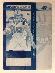 2013  Contenders Jonathan Stewart Cyan Printing Plate 1/1