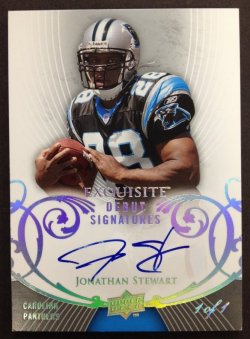 2008  Exquisite Jonathan Stewart RC Auto 1/1