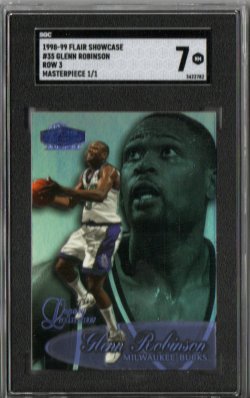 1998-99  Flair Showcase Masterpieces Row 3 Glenn Robinson #ed 1/1