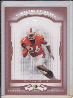    Sean Taylor 2004 Donruss Classics Timeless Tributes Red RC /100