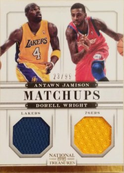    2012-13 Panini National Treasures Matchups Materials W/D. Wright #80 #d 23/99