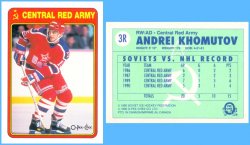 1990-91 O-Pee-Chee Central Red Army Insert Andrei Khomutov