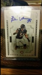 2016 Panini National treasures  Brian urlacher auto 9/25