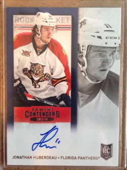 2013 Panini Panini Contenders Jonathan Huberdeau SSP variation Rookie Ticket auto #263